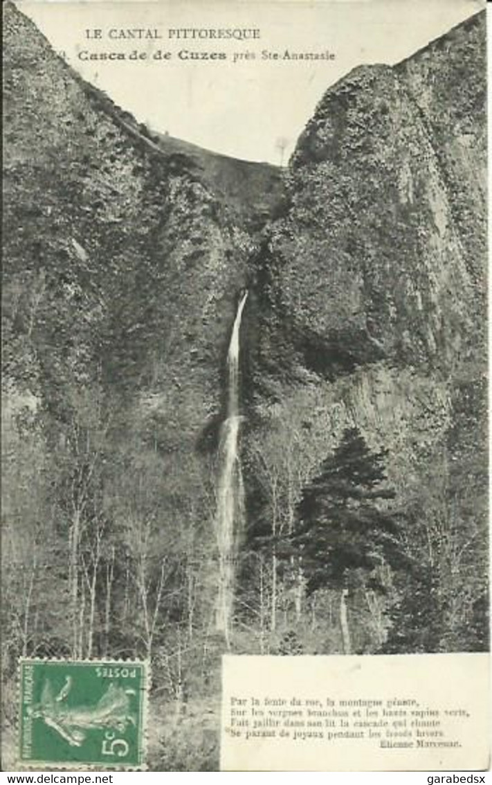 CPA De La Cascade De Cuzes Près De Ste-Anastasie. - Altri & Non Classificati