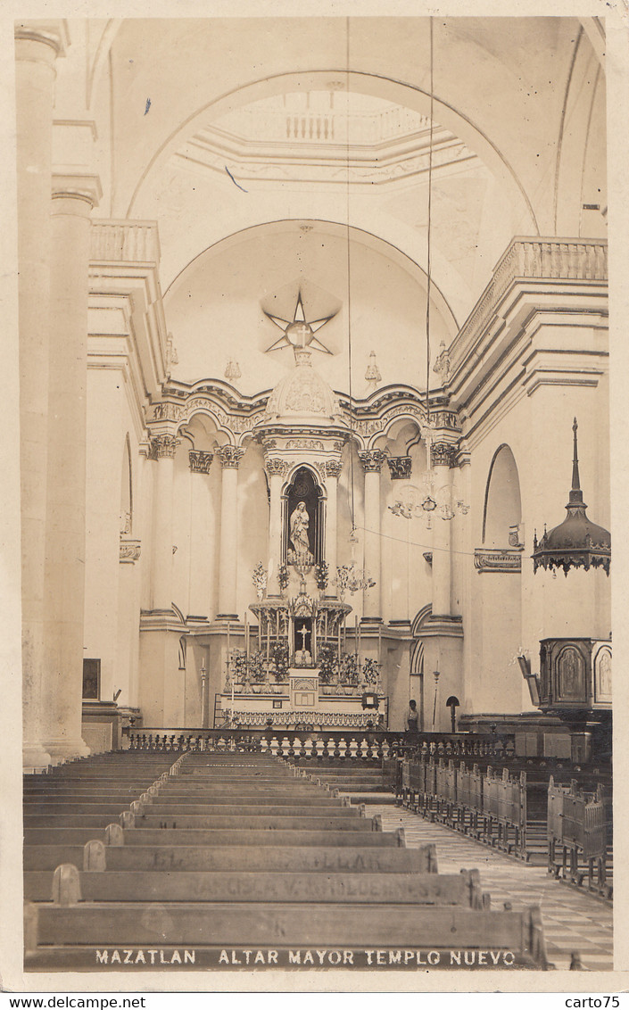 Amérique - Mexique - Mexico - Mazatlan - Alta Mayor Templo Nuevo - Autel Eglise - Matasellos 1910 - Mexique