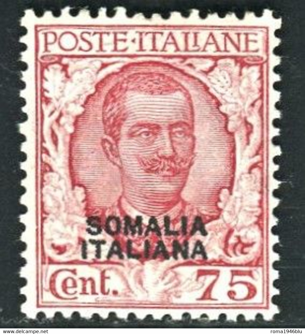 SOMALIA 1926-30 SOP.TI 75 C. * GOMMA ORIGINALE - Somalie