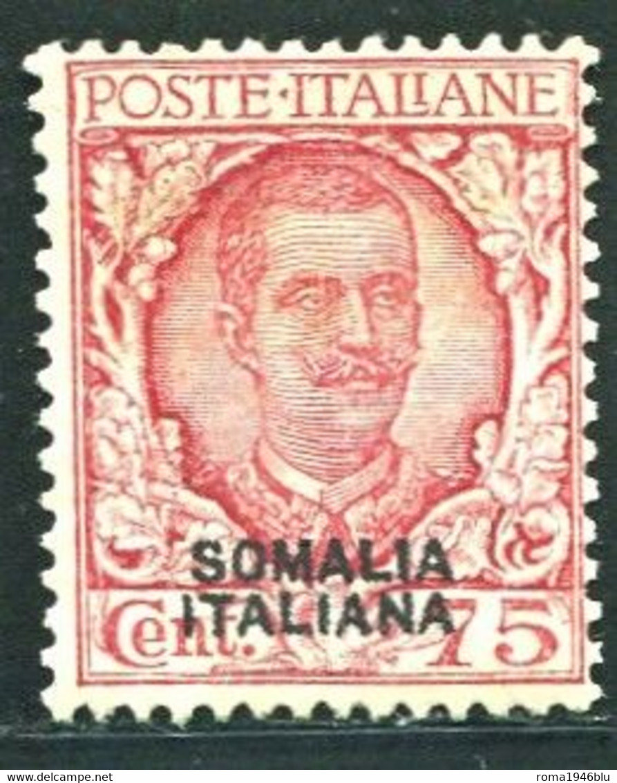 SOMALIA 1926-30 SOP.TI 75 C. * GOMMA ORIGINALE - Somalia