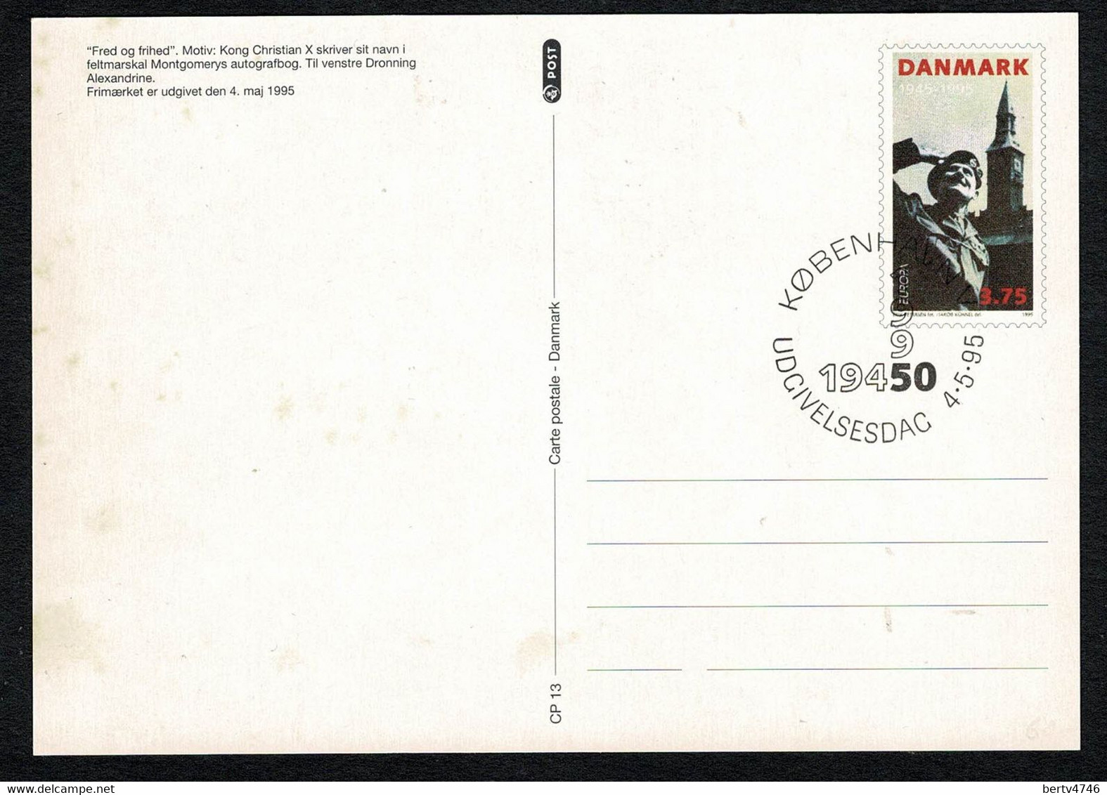 Danmark 1995 - Maximumkaart Montgomery 04/05/1995 (2 Scans) - Maximumkarten (MC)