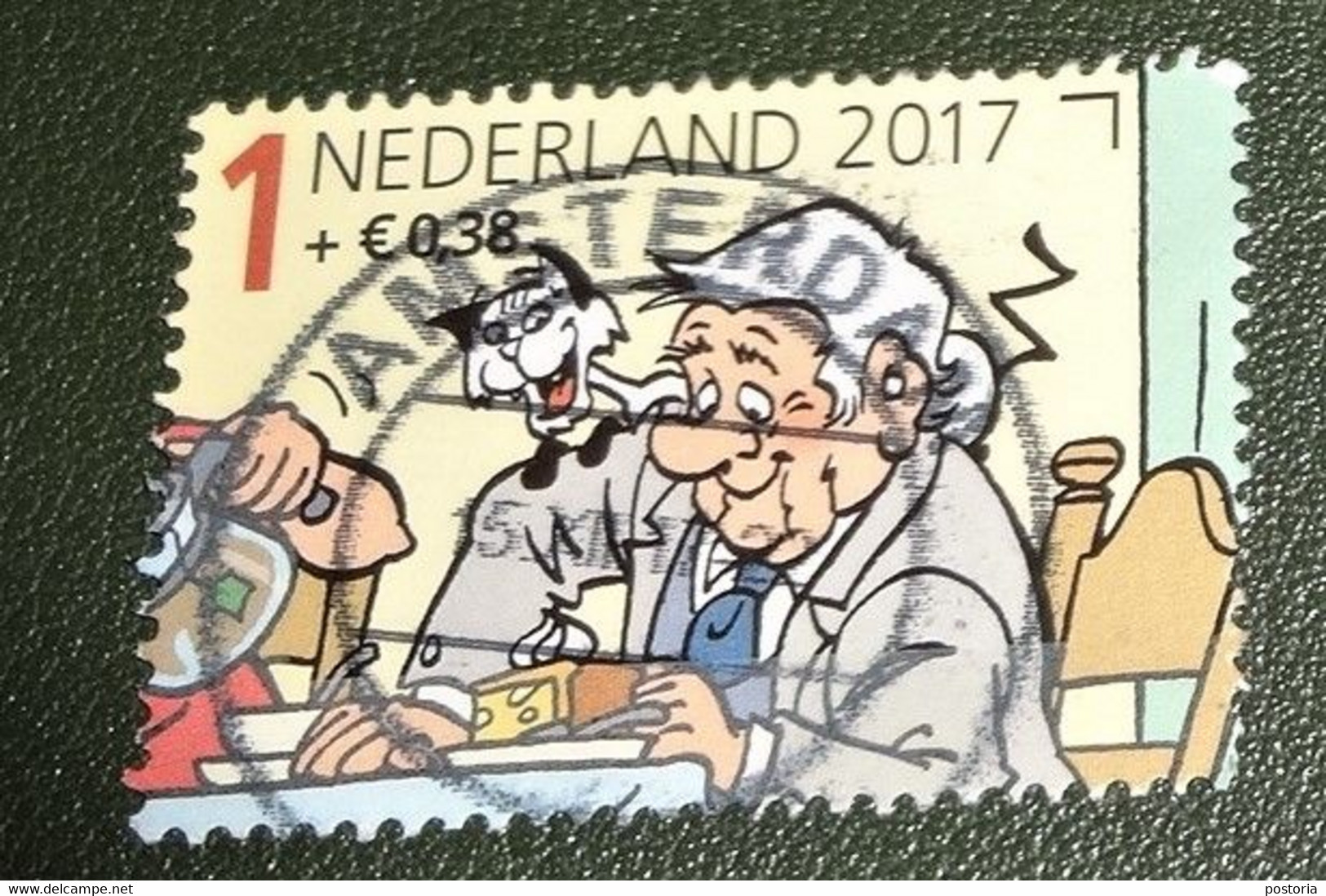 Nederland - NVPH - 3586c - 2017 - Gebruikt - Cancelled - Kinderzegels - Jan Kruis - Jan Jans Kinderen - Opa En Kat - Gebruikt