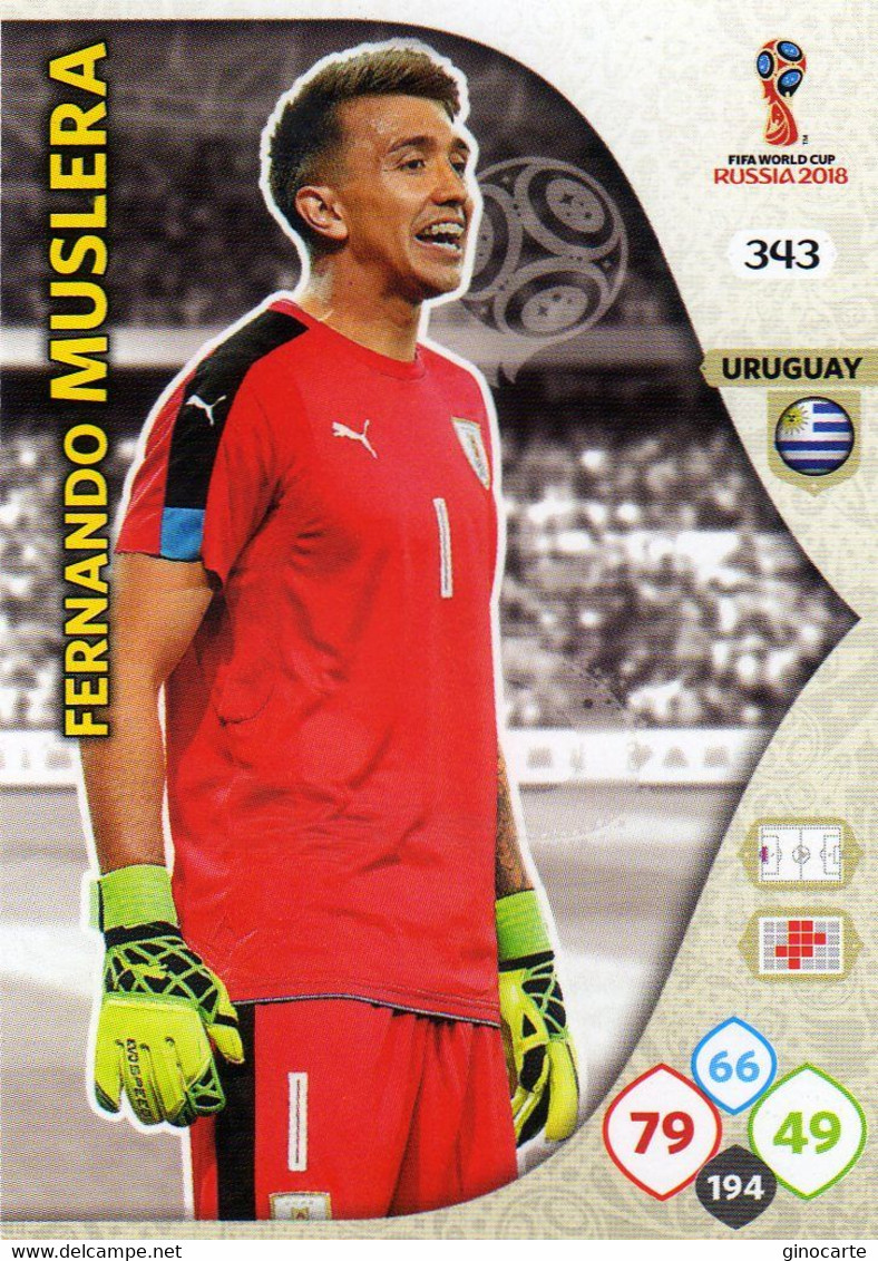 Trading Cards Panini Football Fifa World 2018 Russia Adrenalyn Uruguay 343 Fernando Muslera - French Edition