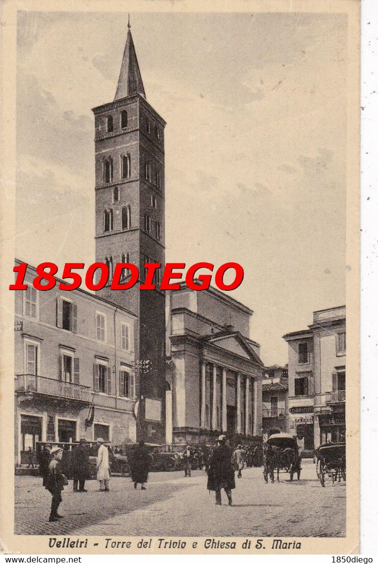 VELLETRI - TORRE TRIVIO E CHIESA DI S. MARIA F/PICCOLO VIAGGIATA ANIMAZIONE - Velletri