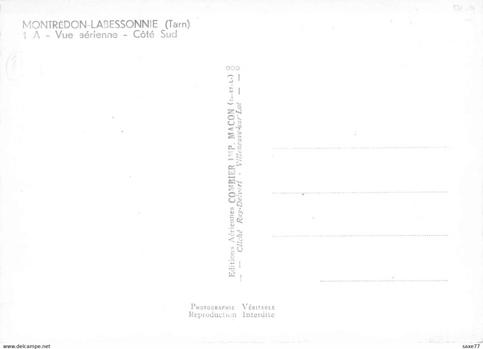 MONTREDON-LABESSONNIE - Vue Aérienne - Côté Sud - Montredon Labessonie