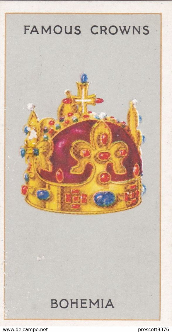 Bohemia  - Famous Crowns 1938  -  Phillips Cigarette Card - Original - Royalty - Phillips / BDV