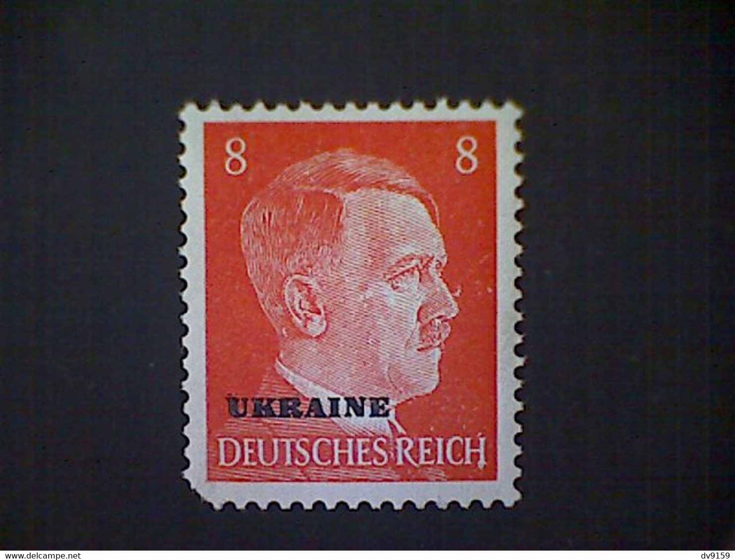 Russia, Scott #N46, Mint (*), 1941, Hitler Overprint Ukraine, 8pf, Red - 1941-43 Ocupación Alemana