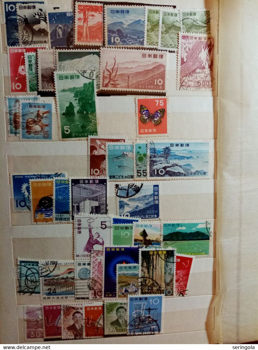 Lot Stamps Japão 1876-1967 - Collections (sans Albums)