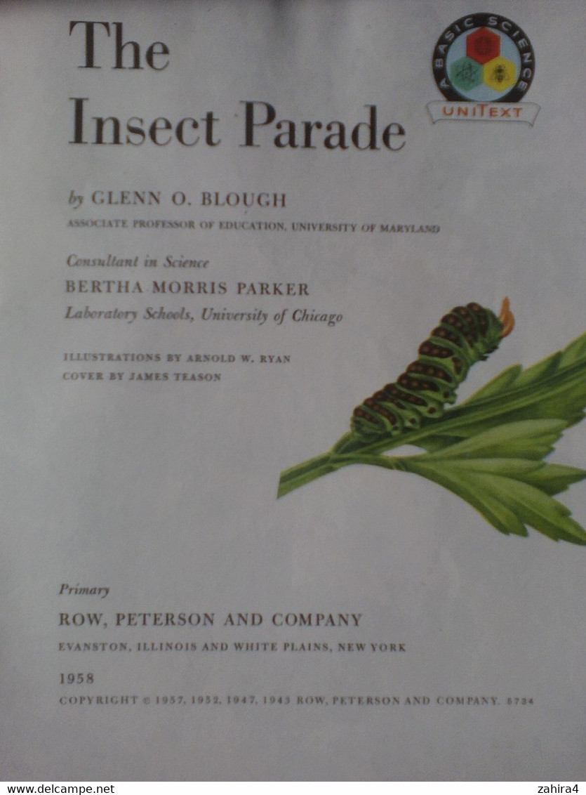 USA The Insect Parade Basic Science Education Series Bertha Morris Parker Plus De 35 Dessin By Arnold W. Ryan - Vida Salvaje