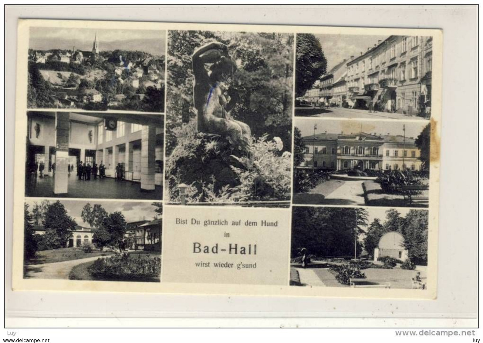 BAD HALL - Mehrbildkarte     1954, Sondermarke - Bad Hall