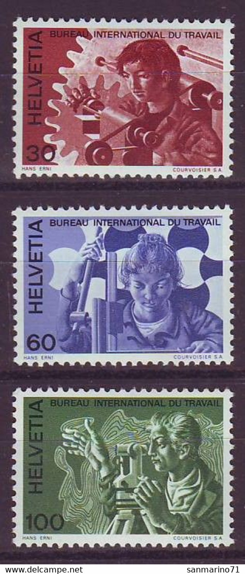 SWITZERLAND ILO 105-107,unused,hinged - IAO