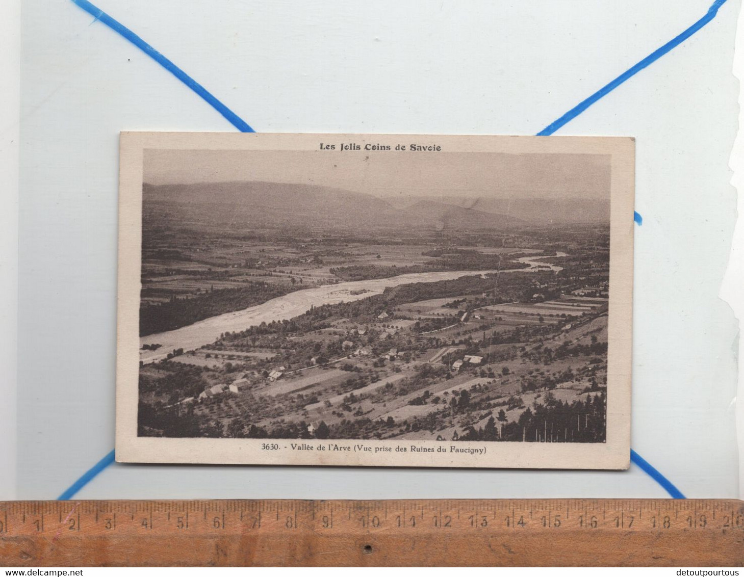 FAUCIGNY Haute Savoie 74 : Panorama Sur La Vallée De L'Arve Vu Du Chateau / Cachet Centre De Convalescence FM 1943 - Faucigny