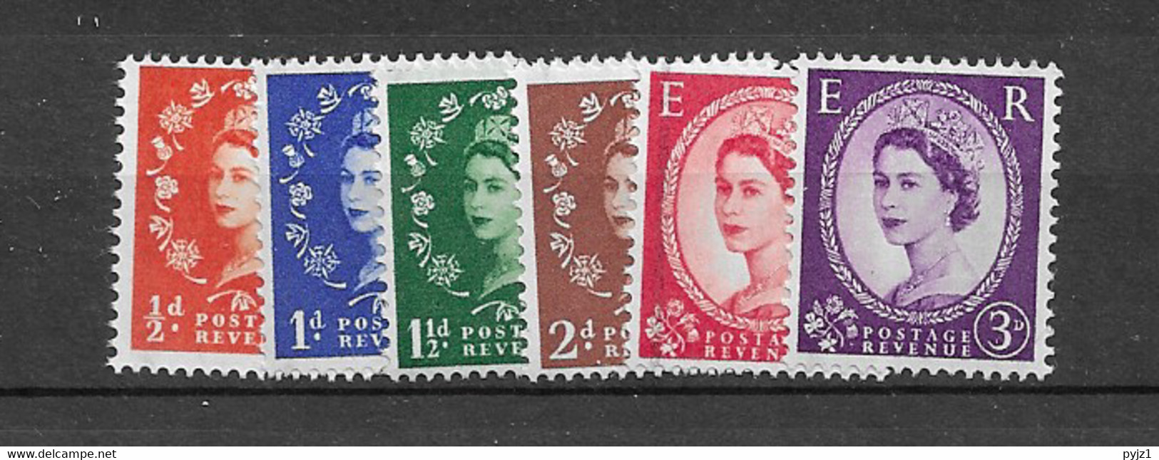 1955 MNH GB Watermark St Edwards Crown Grafite Line On Back (1rst Graphite) Postfris** - Unused Stamps