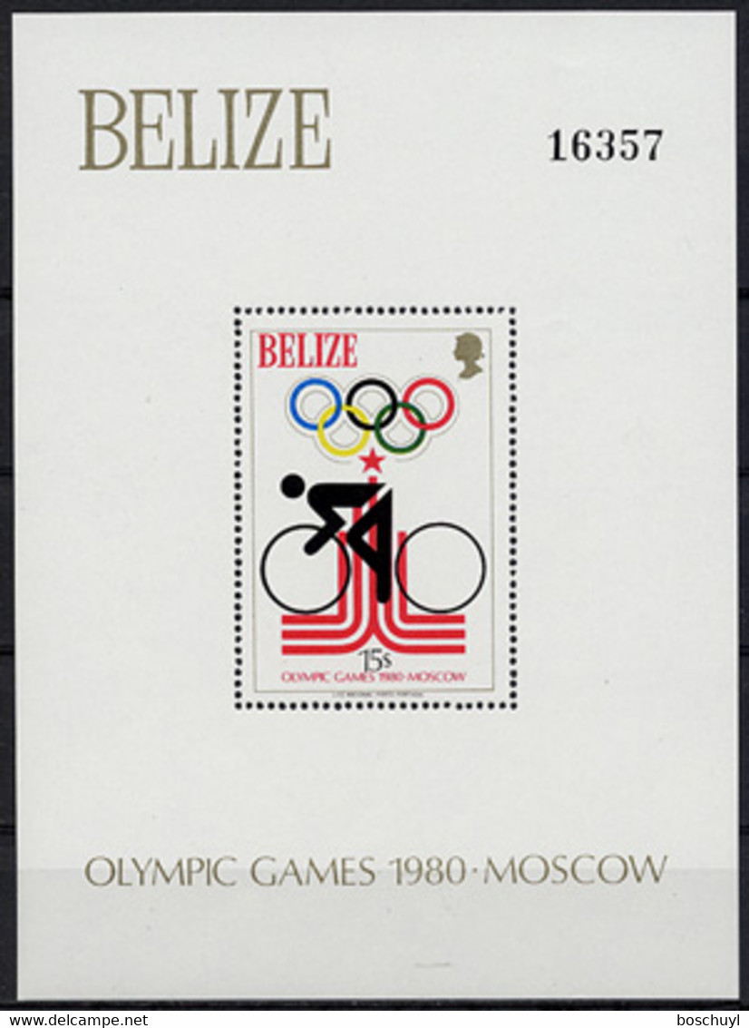 Belize, 1979, Olympic Summer Games Moscow, Cycling, Sports, MNH, Michel Block 11 - Belize (1973-...)