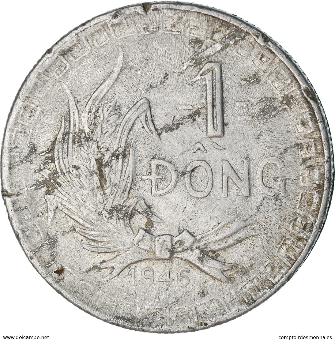 Monnaie, Viet Nam, Dong, 1946, TB+, Aluminium, KM:3 - Viêt-Nam