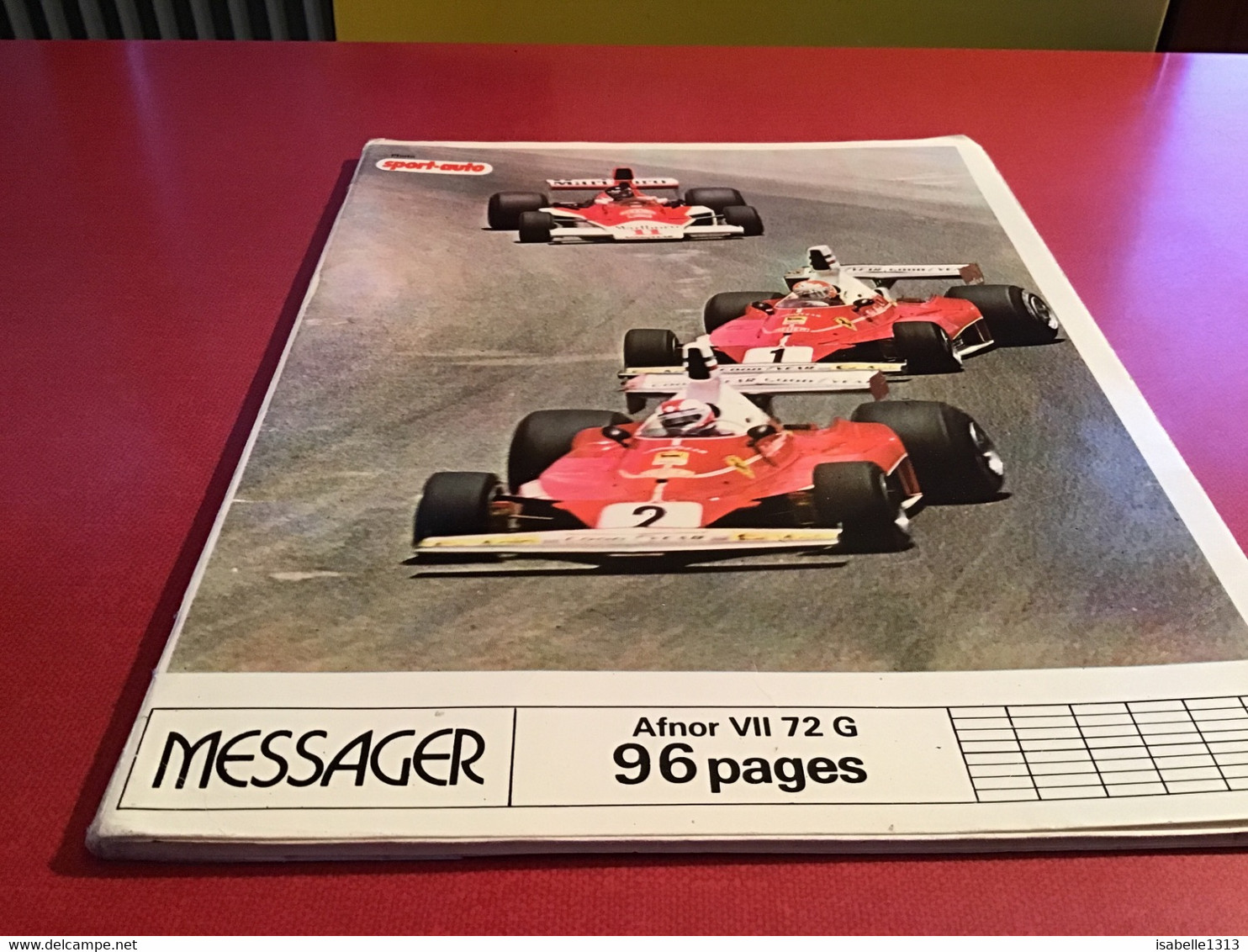 Ancien Cahier 1976cahier écrit En Anglais Voitures De Course Voiture Formule 1 Sport Auto En L état - V