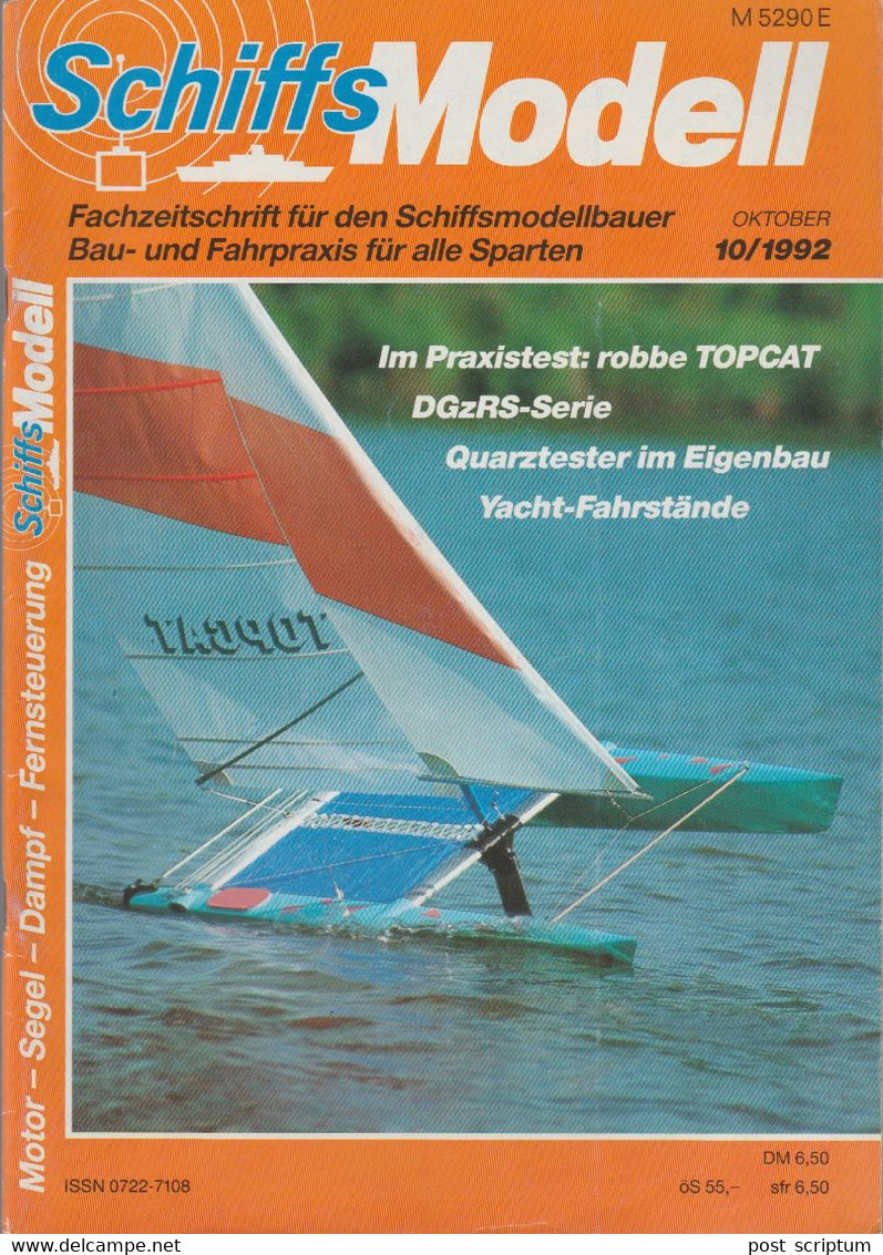 Revue - Schiff - Schiffs Modell  Okt 1992 - Robbe Topcat - DGzRS Serie Quartztester Im Eigenbau - Automóviles & Transporte