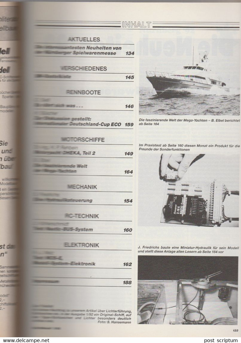 Revue - Schiff - Schiffs Modell  März 1992 - Messenneuheiten Aus Nürnberg - Auto En Transport