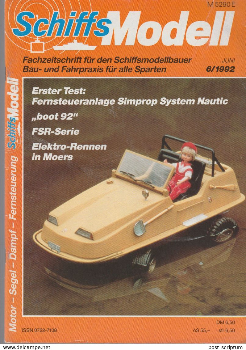 Revue - Schiff - Schiffs Modell  Juni 1992 - Fernsteueranlage Simprop System Nautic - Automobile & Transport