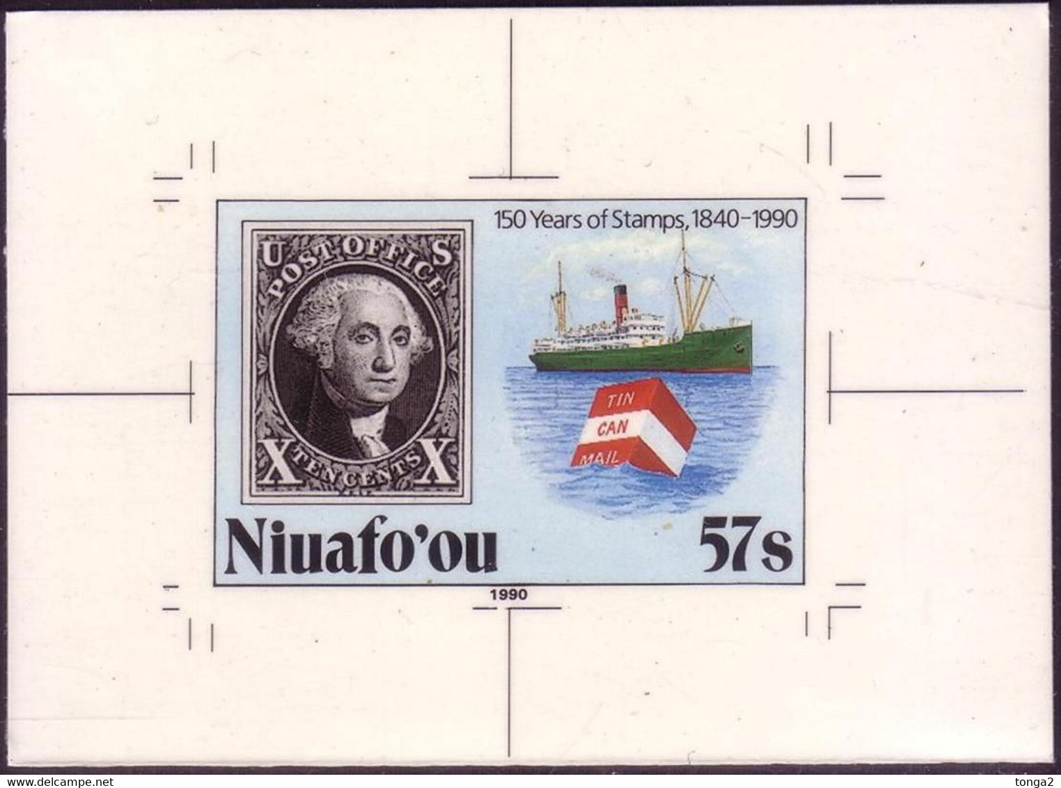 TONGA Cromalin Proof 1990 - Shows George Washington - George Washington