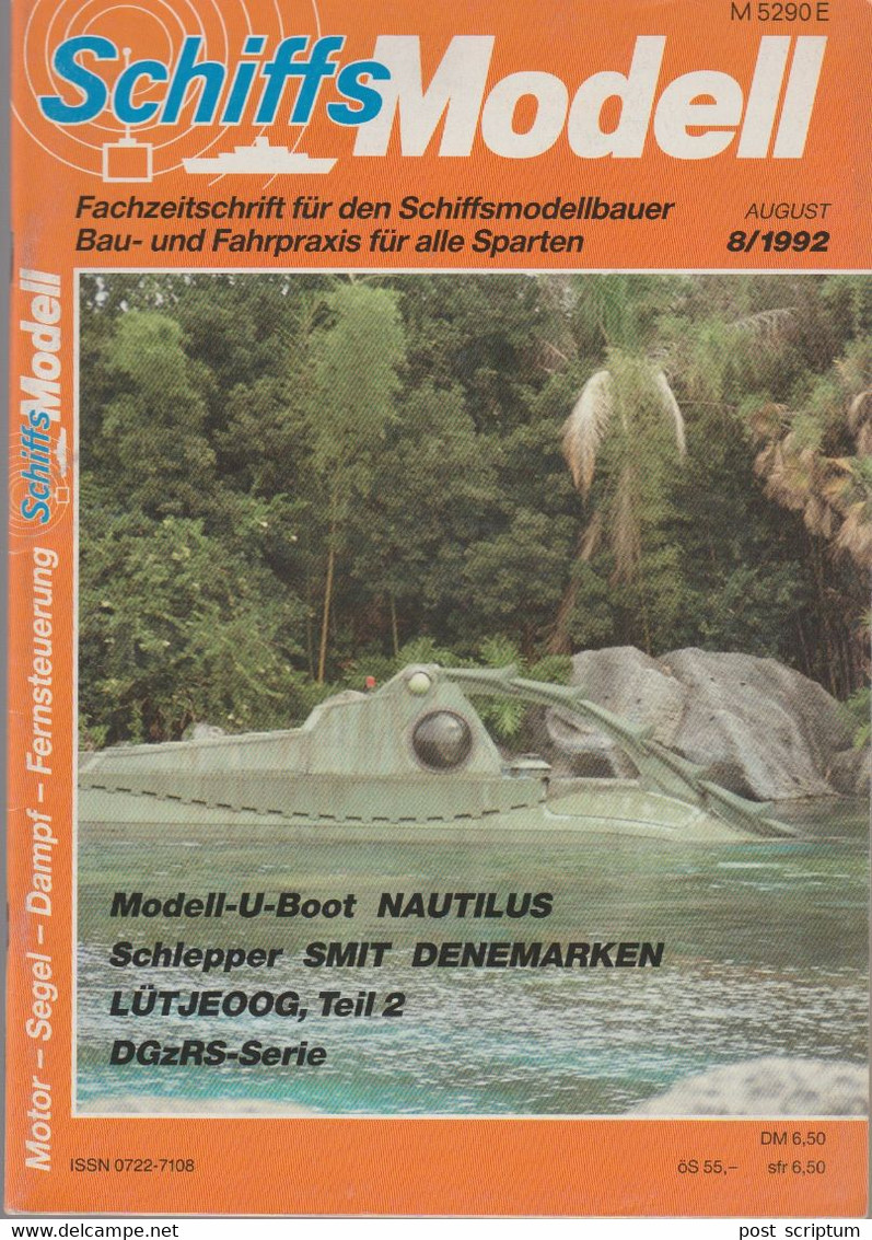 Revue - Schiff - Schiffs Modell  August 1992 - Modell U-Boot Nautilus - Auto & Verkehr