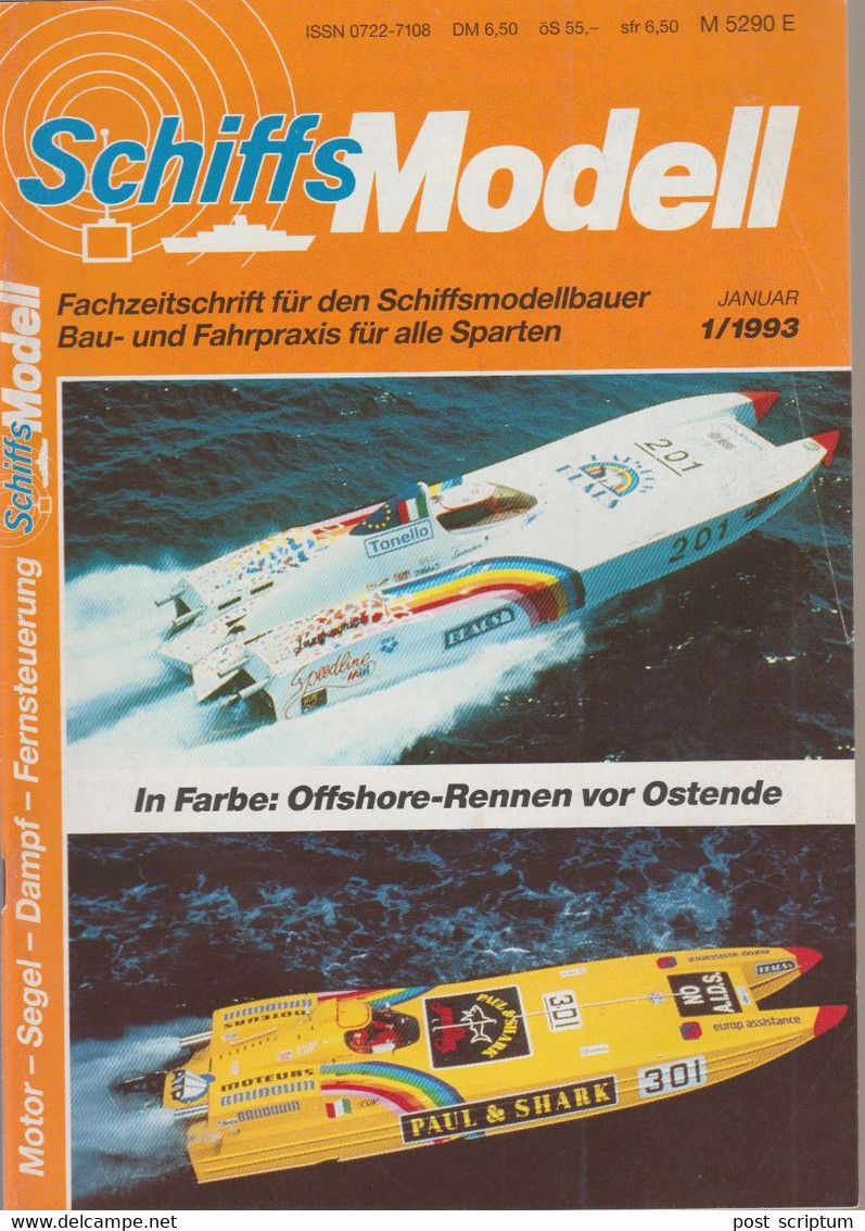 Revue - Schiff - Schiffs Modell  Januar 1993 - Offshore Rennen Vor Ostende - Automobile & Transport