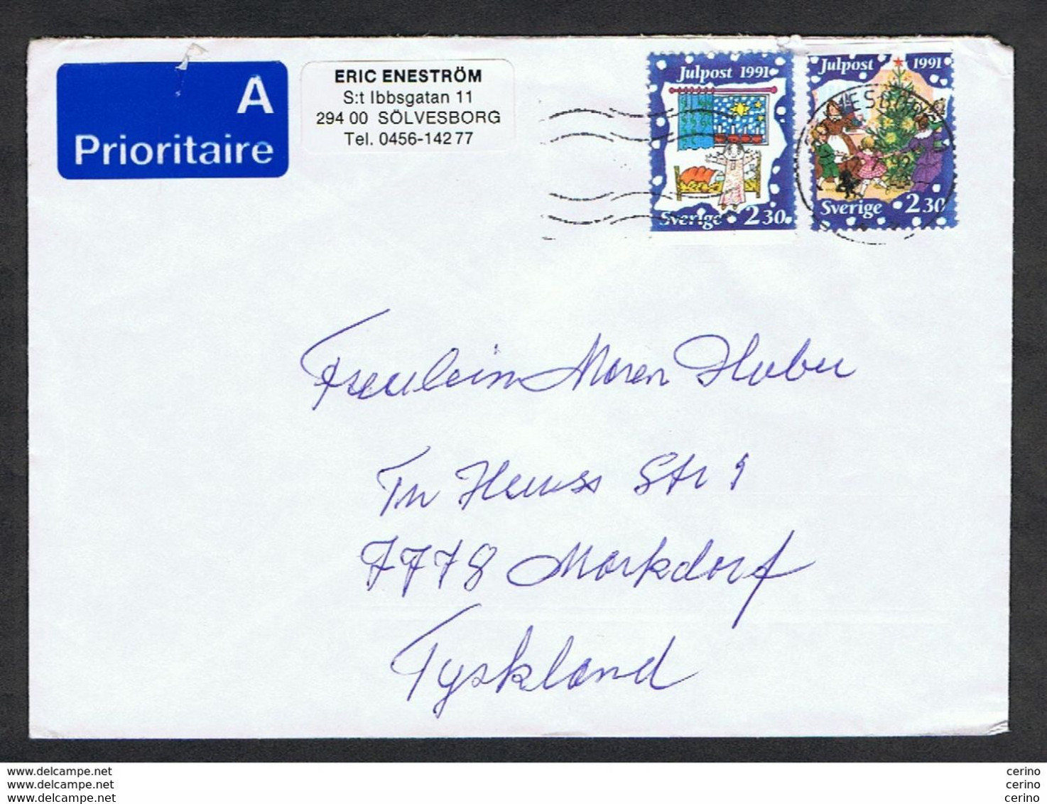 SWEDEN: 1992 COUVERT WITH (1679 + 1680)  - TO GERMANY - Storia Postale