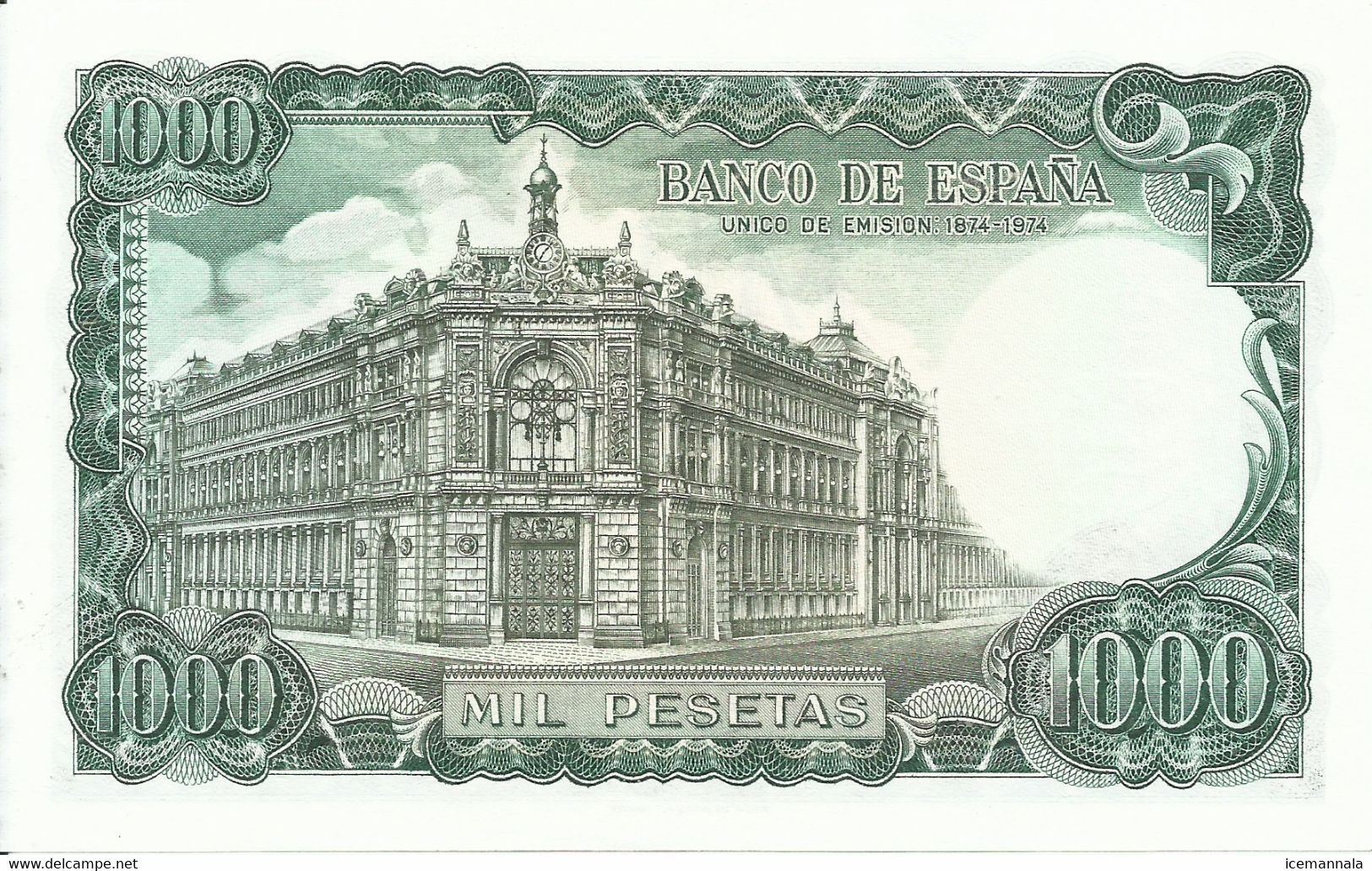 BILLETE 1000 PESETAS, EMISION  17/9/1971   (EBC)  ( PEQUEÑA MANCHA SUPERIOR) - 1000 Peseten