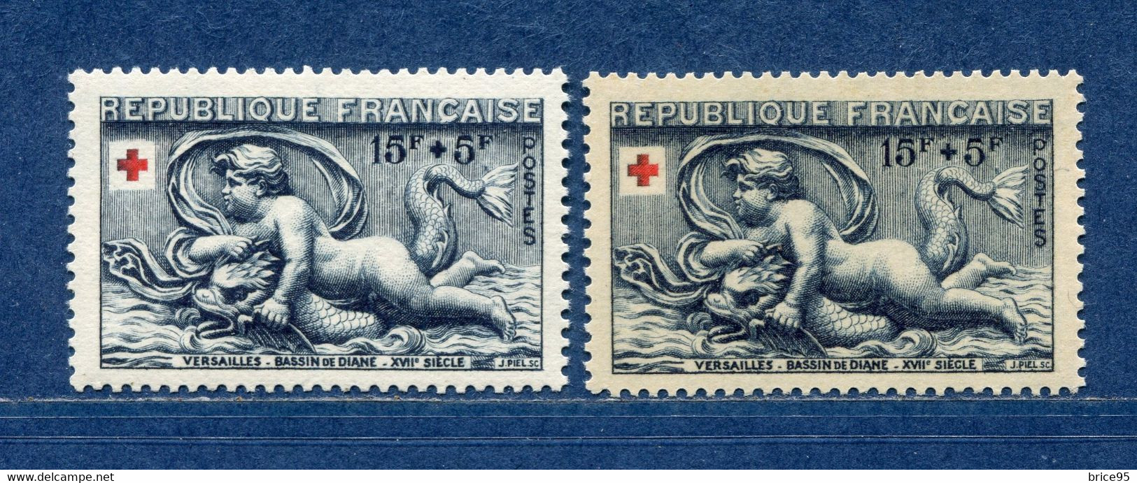 ⭐ France - Variété - YT N° 938 - Couleurs - Pétouilles - Neuf Sans Charnière - 1952 ⭐ - Unused Stamps