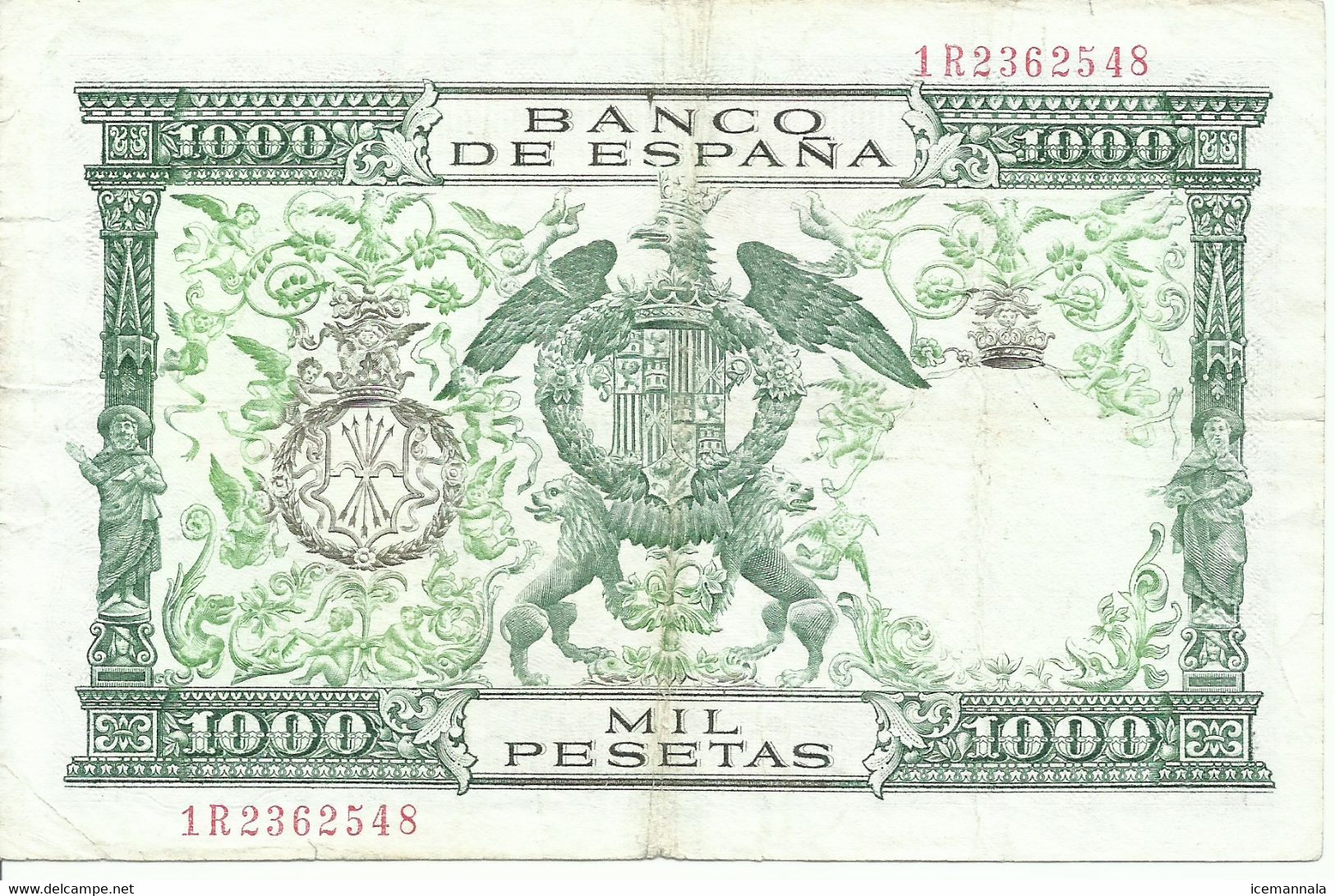 BILLETE 1000 PESETAS, EMISION  29/11/1957  (B C) - 1000 Peseten