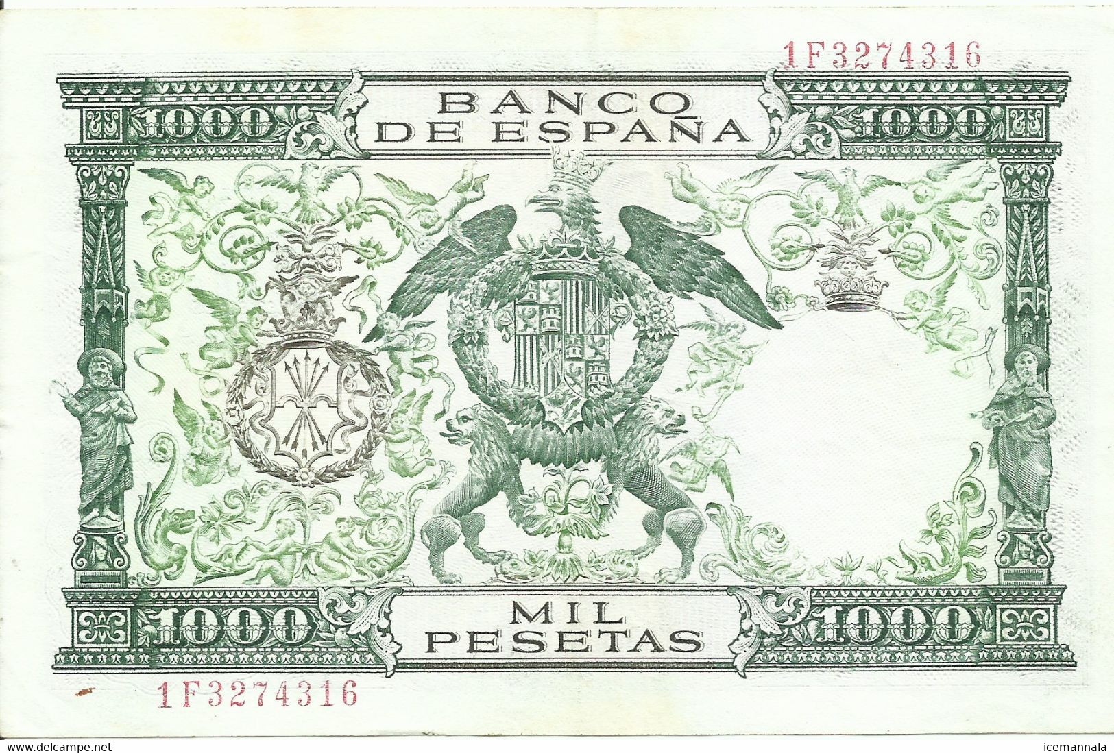 BILLETE 1000 PESETAS, EMISION  29/11/1957  (B C) - 1000 Pesetas