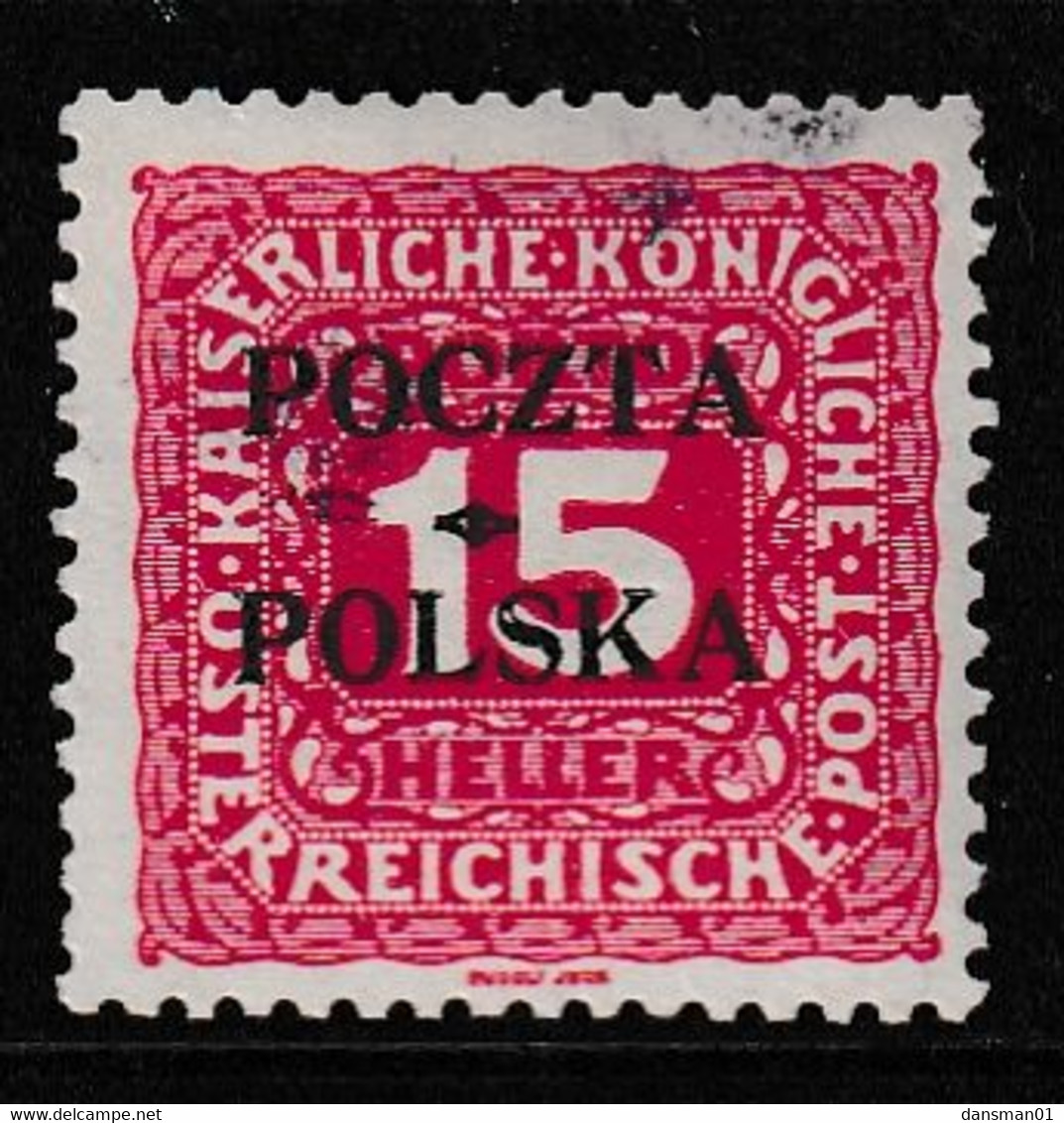 POLAND 1919 Krakow Fi D3 Mint Hinged Forgery - Nuovi