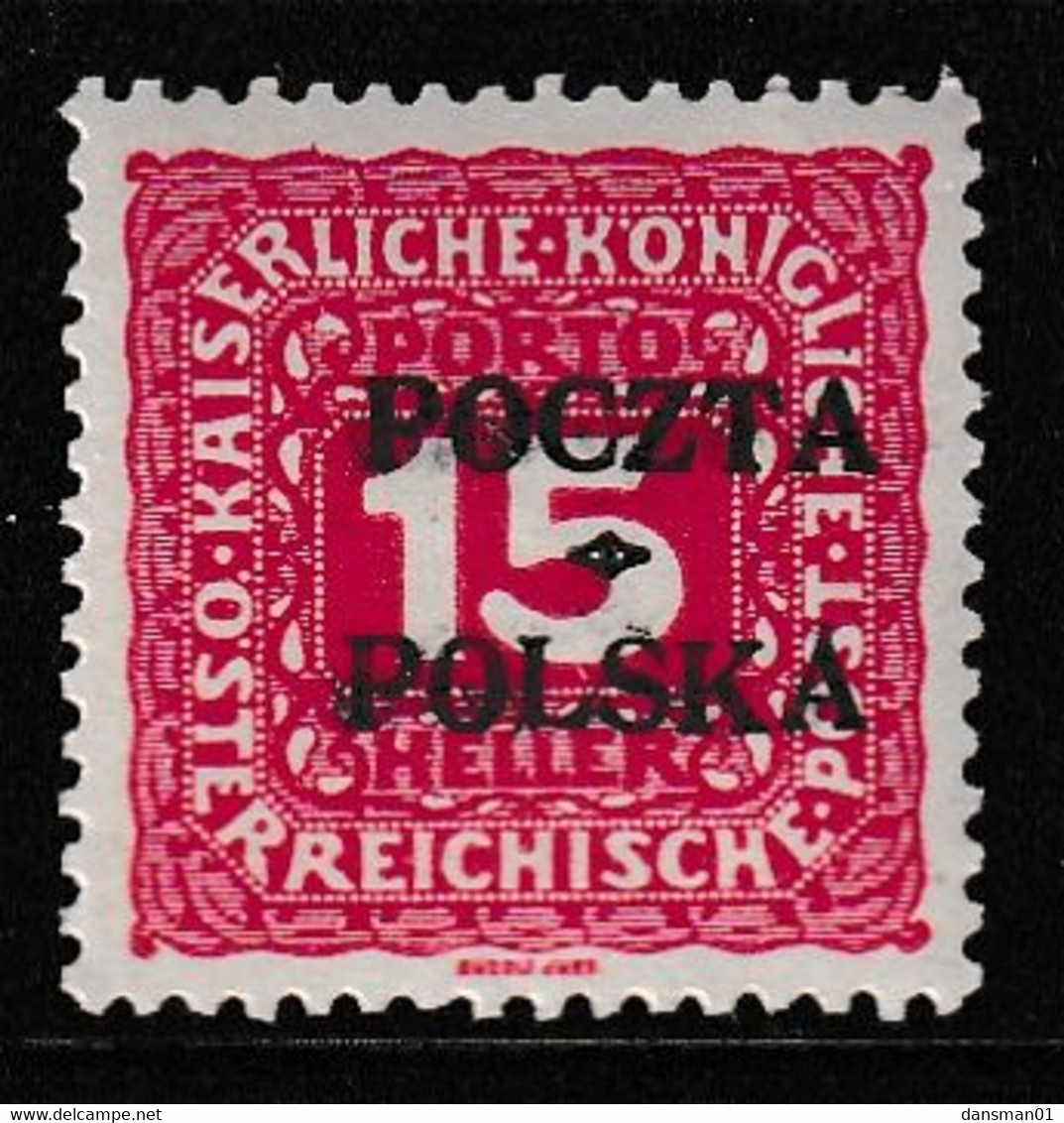 POLAND 1919 Krakow Fi D3 Mint Hinged Forgery - Ungebraucht