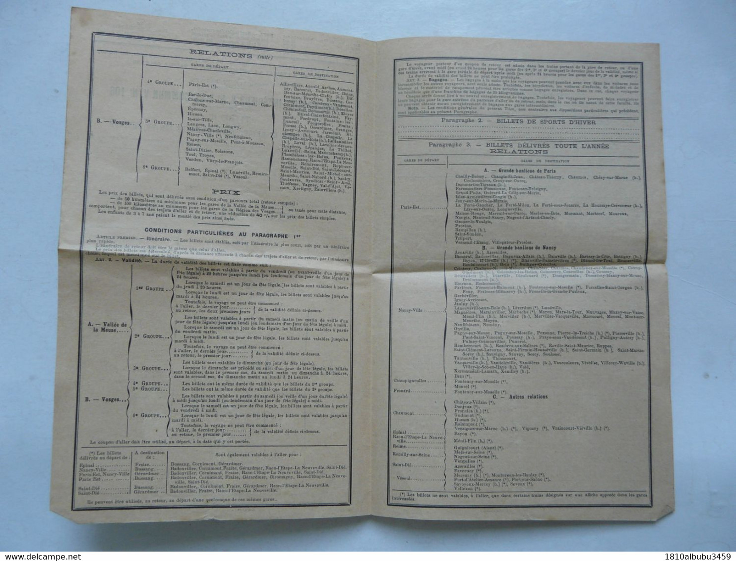 VIEUX PAPIERS - CHEMINS DE FER D'ALSACE ET DE LORRAINE... DE PARIS A ORLEANS - TARIFS 1932 - Europa