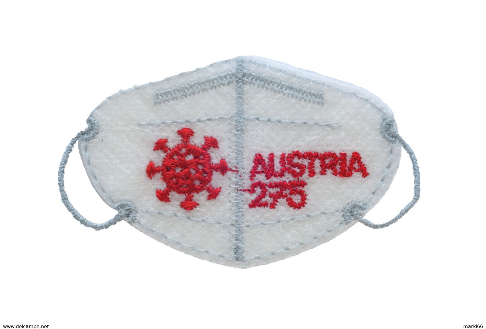 Austria - 2021 - Mini FFP2 Mask - Covid-19 - Mint Embroidered Stamp With Laser Die-cut - Unused Stamps