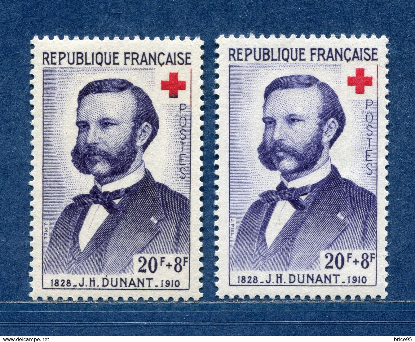 ⭐ France - Variété - YT N° 1188 - Couleurs - Pétouilles - Neuf Sans Charnière - 1958 ⭐ - Unused Stamps