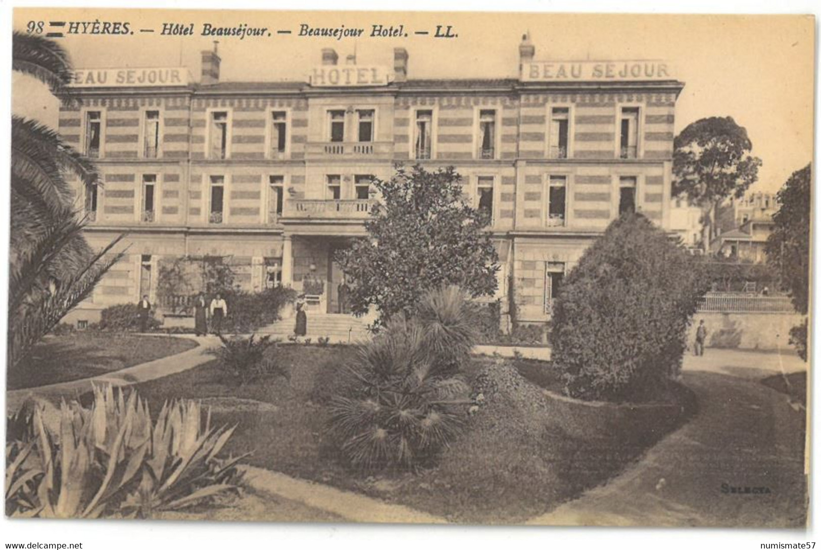 CPA HYERES - Hôtel Beauséjour - Ed. LL N°98 - Hyeres