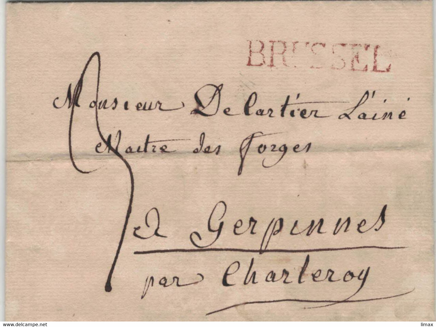 Delatier Brussel 1819 > Gerpennes Par Charleroi - 1815-1830 (Periodo Holandes)