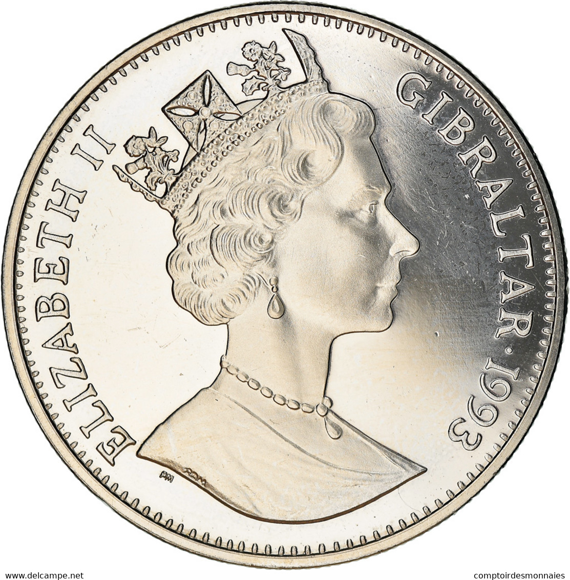Monnaie, Gibraltar, Elizabeth II, 2.8 Ecus, 1993, BE, FDC, Copper-nickel, KM:478 - Gibraltar
