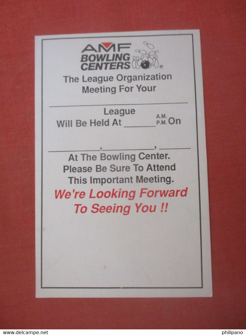 Bowling  AMF Bowling Centers  Ref 5164 - Bowling