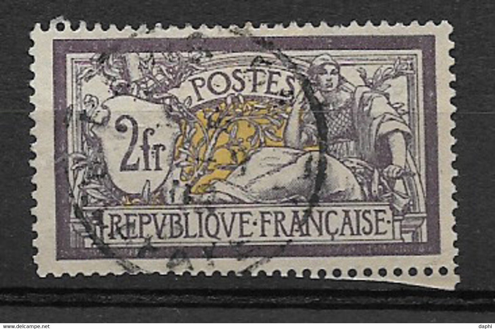 N°122 Merson 2f Violet Et Jaune-pas D'aminci Dentelure Voir Scan - 1900-27 Merson