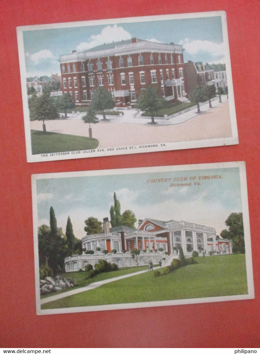 Lot Of 2 Cards  Paper Peel On Back Jefferson Club & Country Club  Virginia > Richmond       Ref 5164 - Richmond