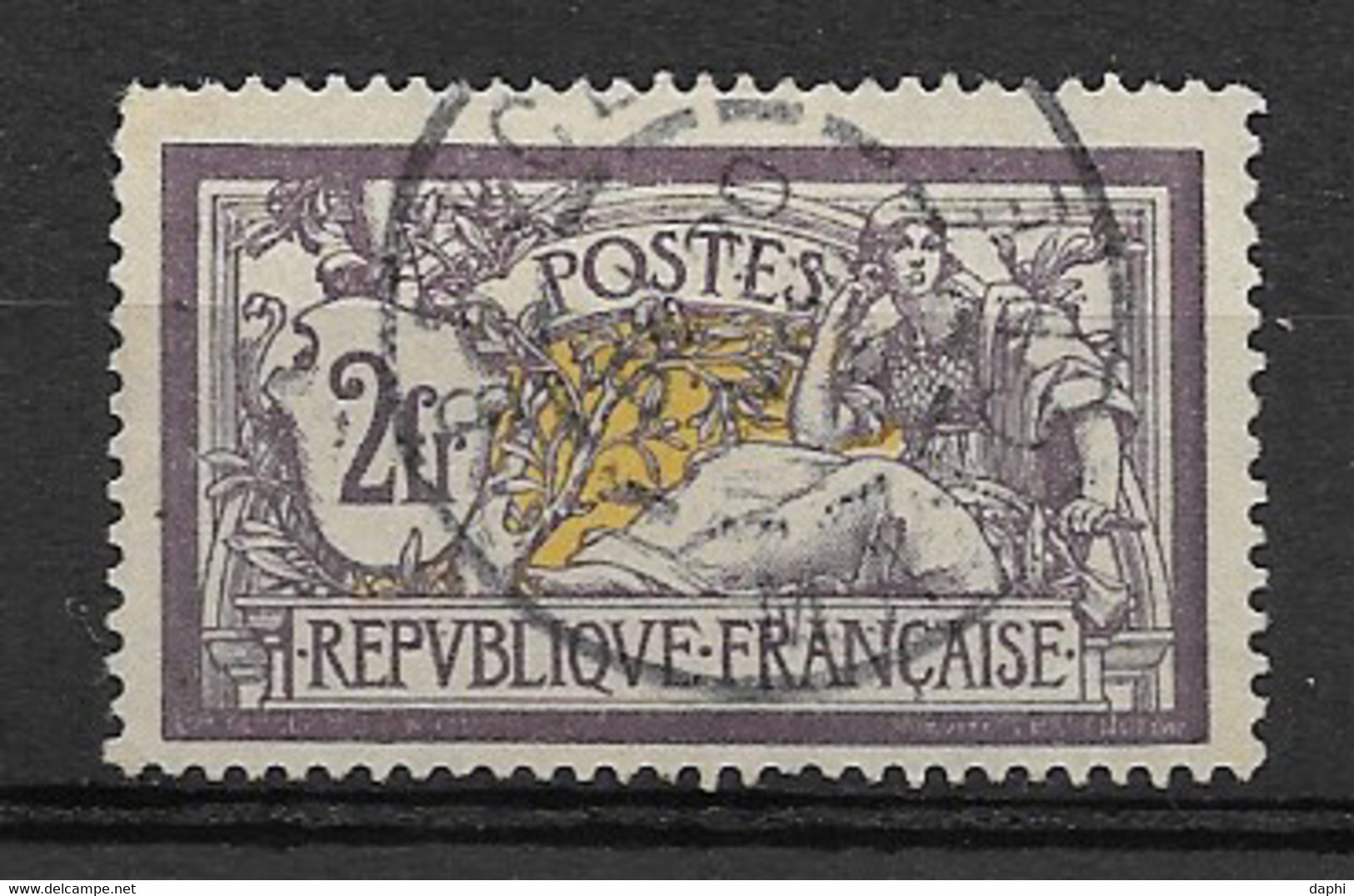 N°122 Merson 2f Violet Et Jaune-pas D'aminci Dentelure Voir Scan - 1900-27 Merson