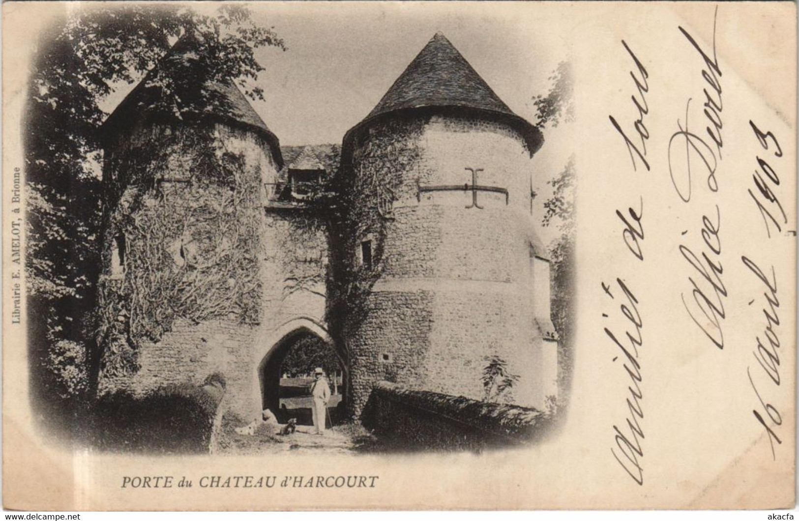 CPA HARCOURT Porte Du Chateau D'Harcourt (1161092) - Harcourt