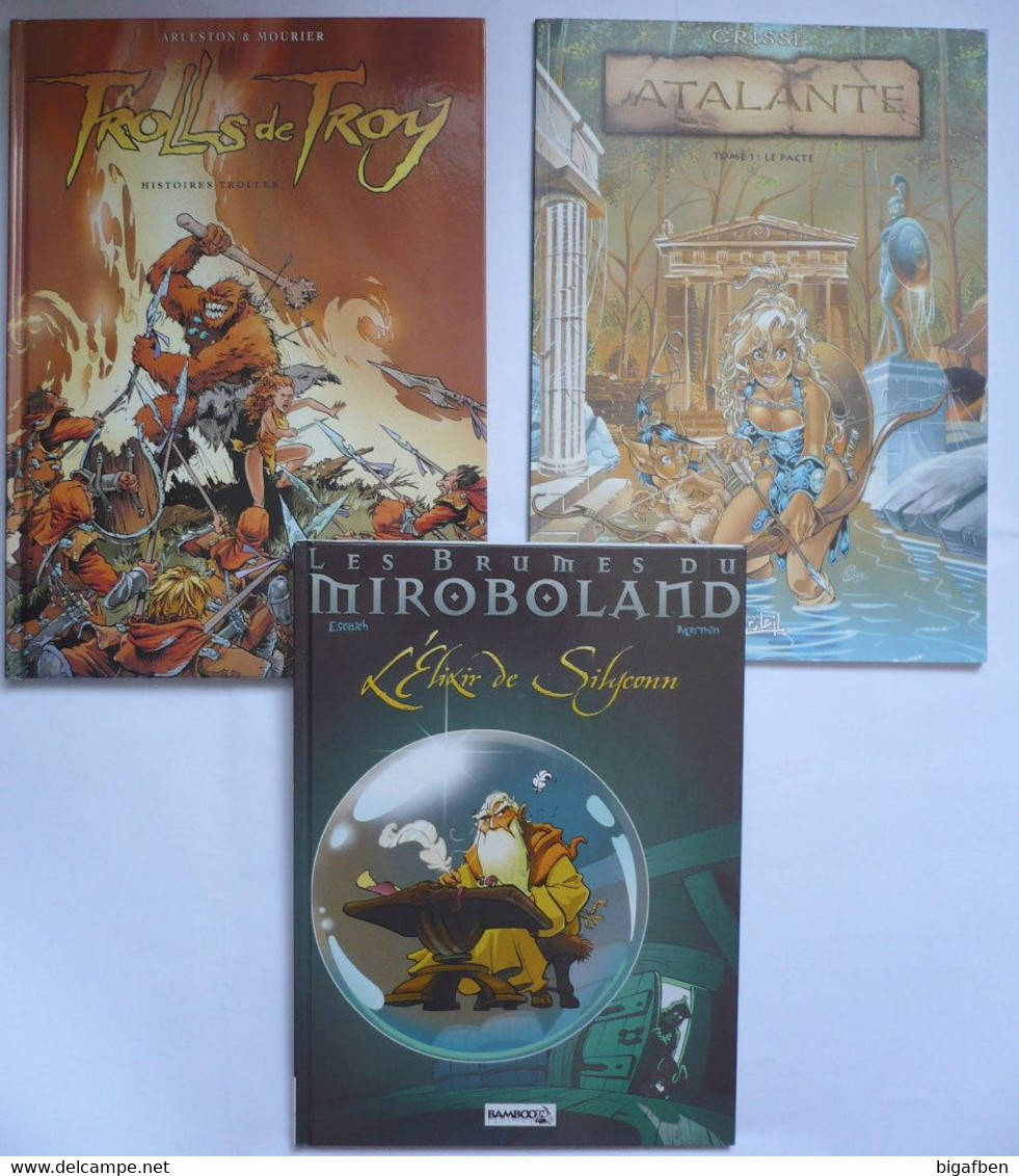 Lot 3 BD Heroic Fantasy // TROLLS DE TROY, ATALANTE, MIROBOLAND // TBE - Bücherpakete