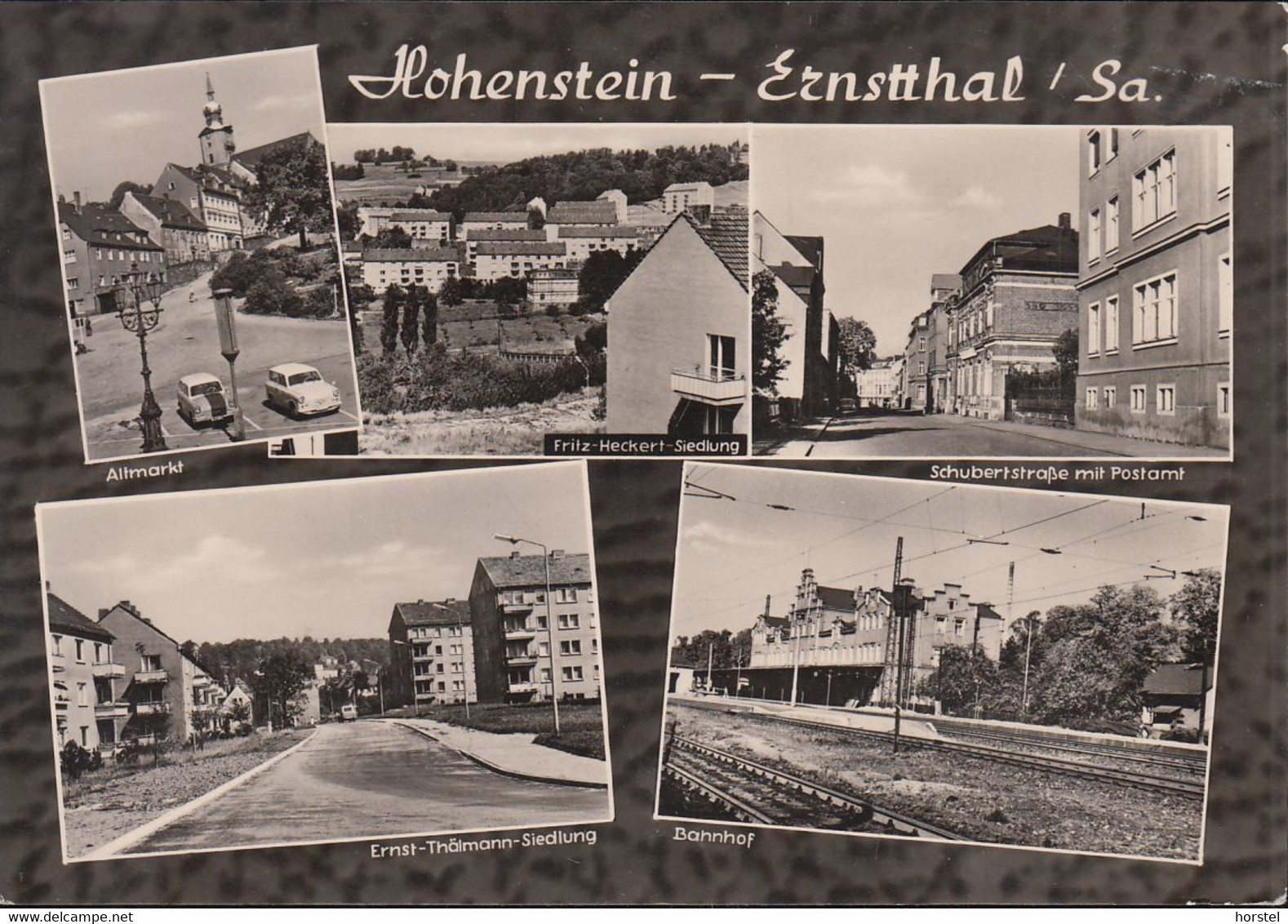 D-09337 Hohenstein-Ernstthal - Alte Ansichten - Bahnhof - Postamt - Altmarkt - Hohenstein-Ernstthal