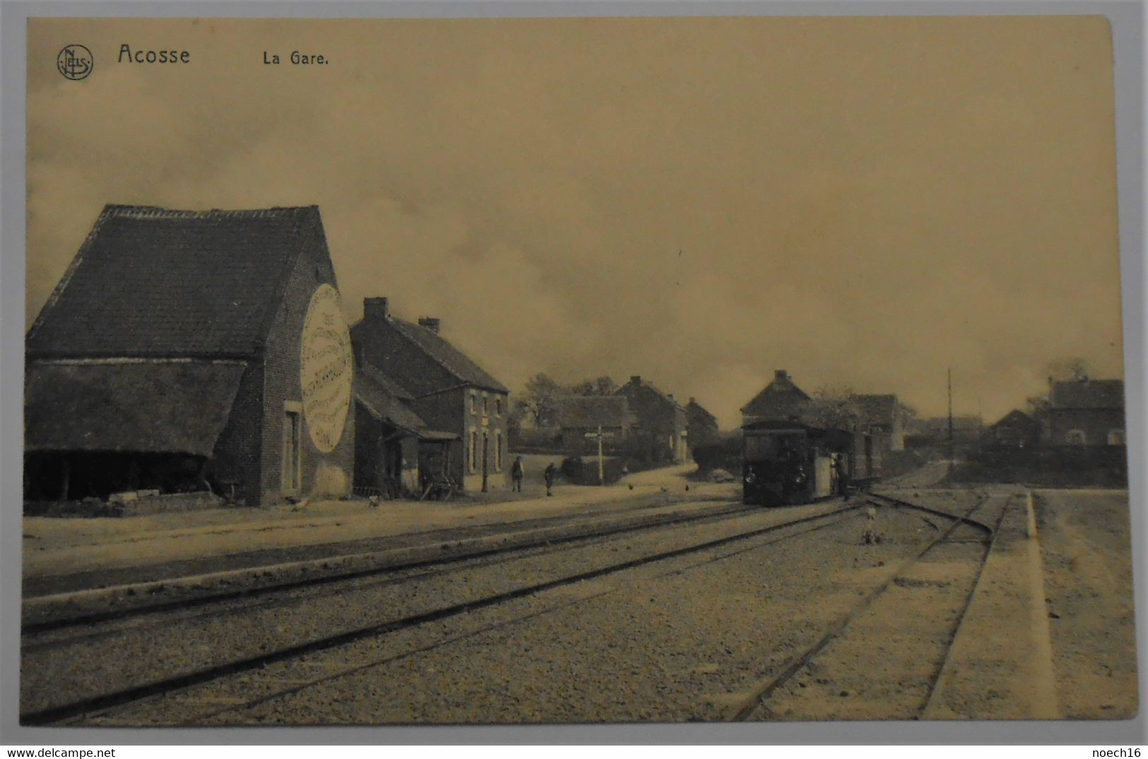 CPA  Acosse, Wasseiges - La Gare - Tram à Vapeur - Wasseiges