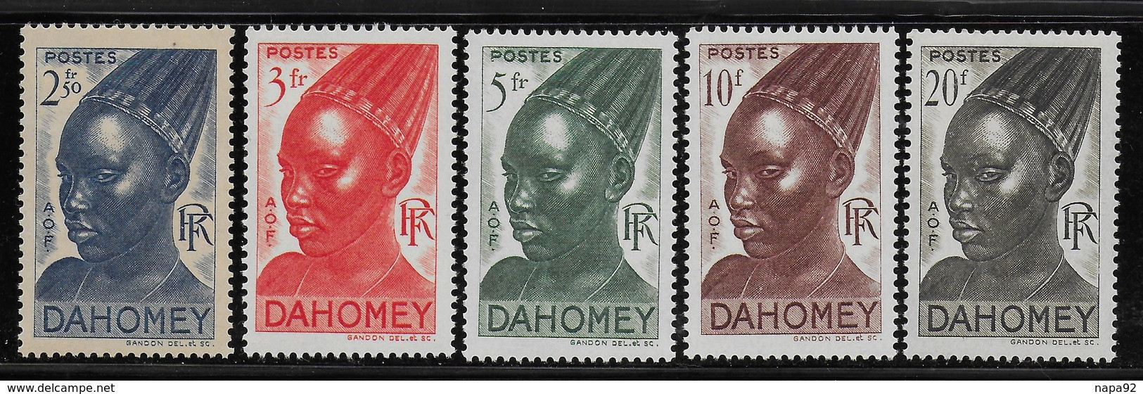 DAHOMEY 1941 - YT 137/141** - FEMMES - Ongebruikt