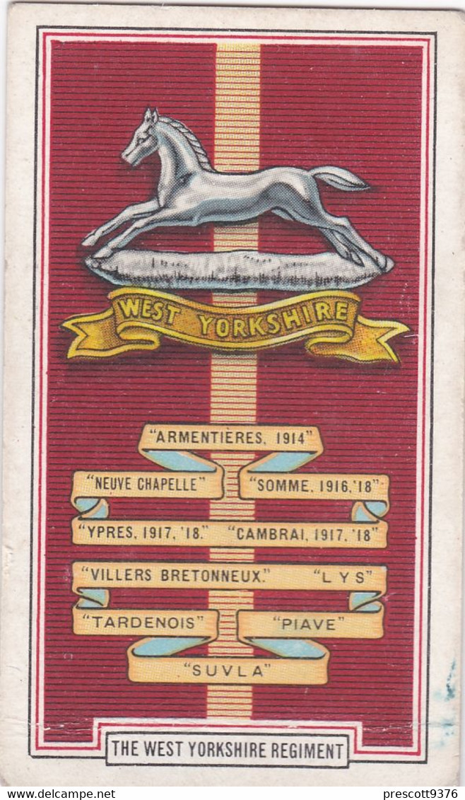 35 West Yorkshire Regt  - Army Badges 1939 - Gallaher Cigarette Card - Original - Military - Gallaher