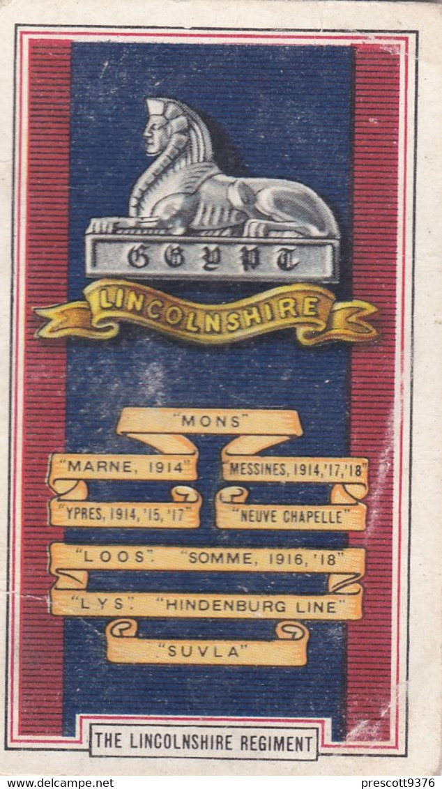 45 Lincolnshire Regt   - Army Badges 1939 - Gallaher Cigarette Card - Original - Military - Gallaher